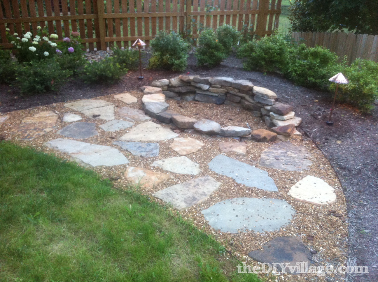 Building a Stacked Stone Fire Pit - the DIY village