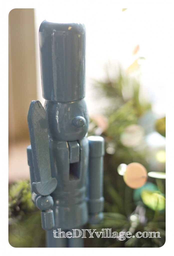 Dollar Tree Nutcracker West Elm Knock Off Thrifty Christmas Decor by: theDIYvillage.com