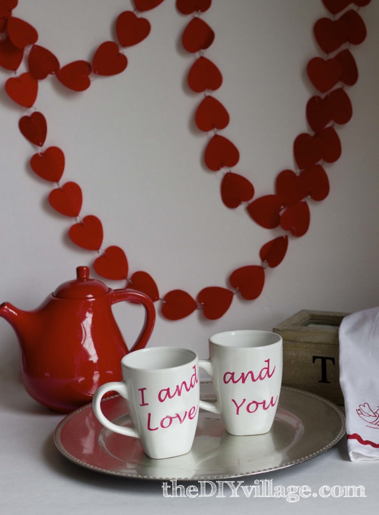 Custom Painted Coffe Mugs by: theDIYvillage.com
