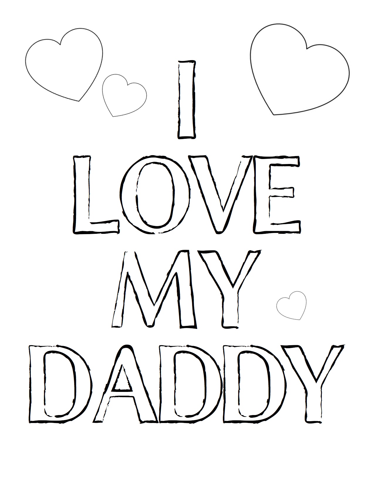 i love my daddy because coloring pages - photo #1