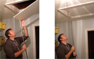 attic ladder door access installing werner compact