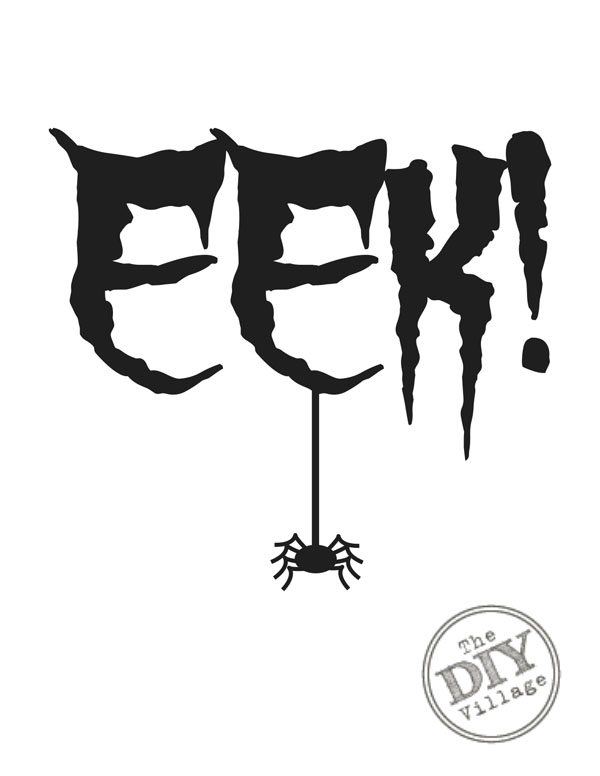 Free Halloween Printable EEK with Spider
