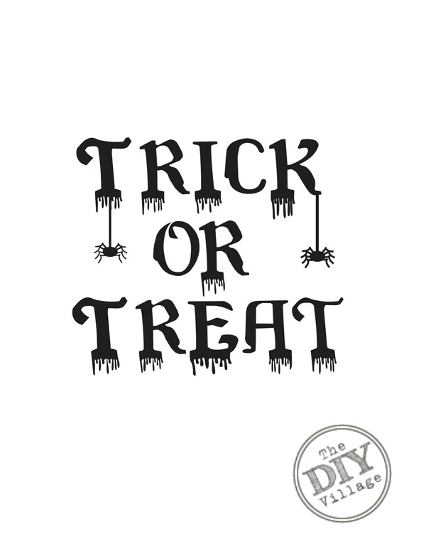 Free Halloween Printable Trick or Treat