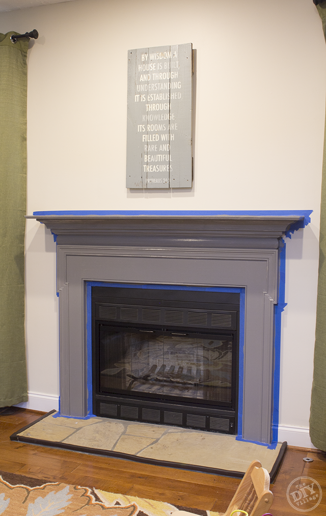 An easy fireplace mantel makeover that you can complete in just a few days that will totally transform the look of your builder grade fireplace.
