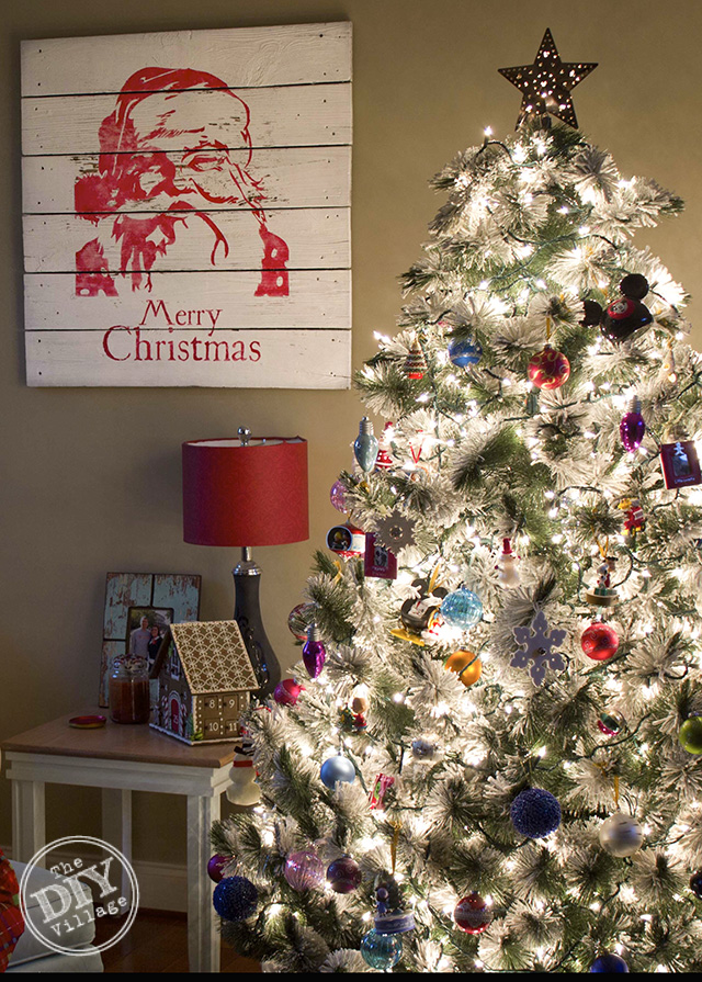 Pottery Barn Inspired Santa Artwork