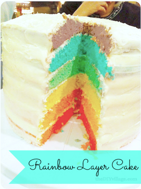 Fun Rainbow Layer Cake