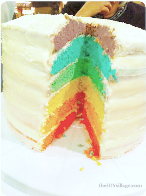 Fun Rainbow layer cake