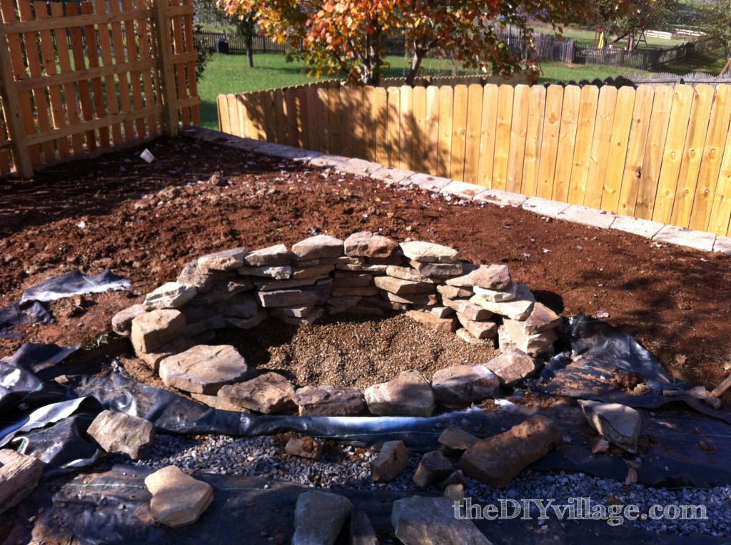 DIY Stacked Stone Firepit