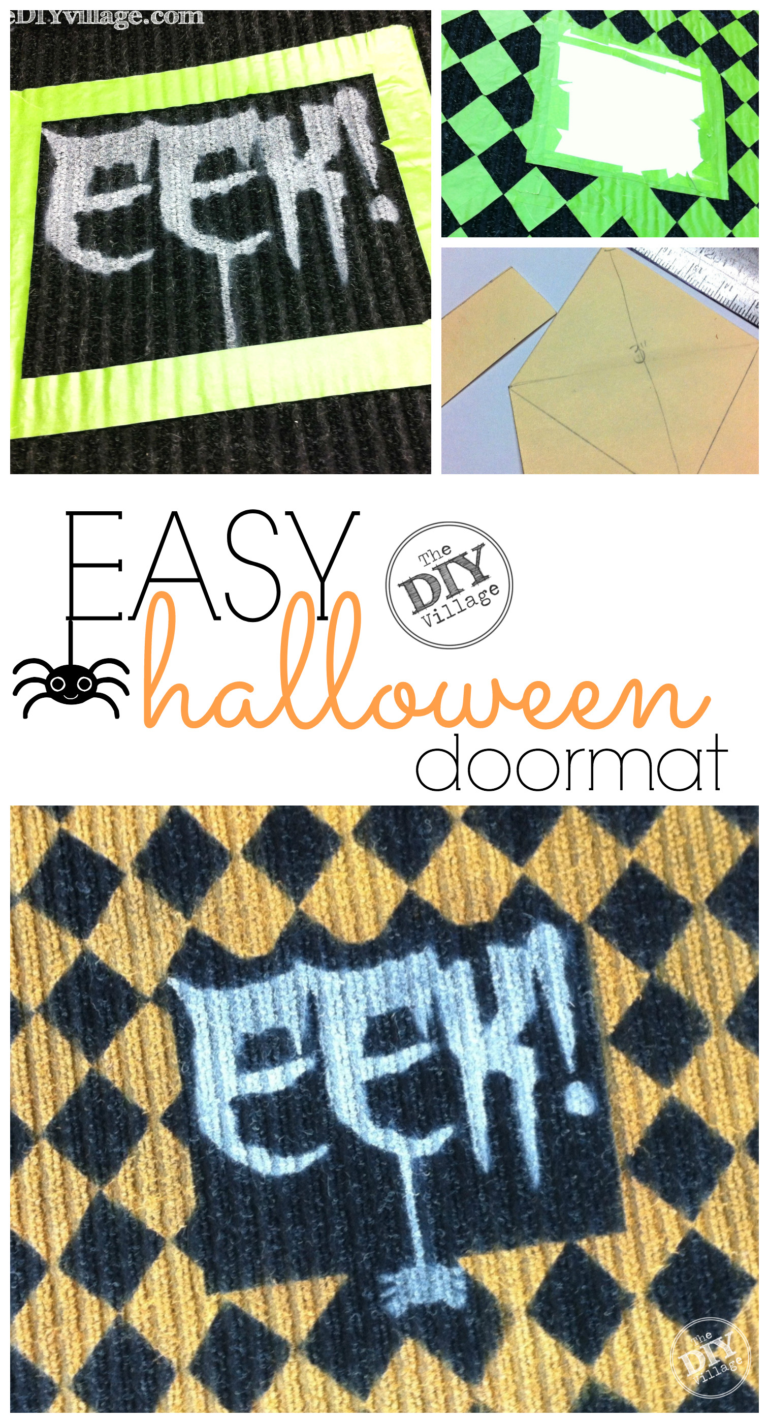 How to make an adorable custom Halloween Door Mat perfect for the even the spookiest Halloween Festivities! 