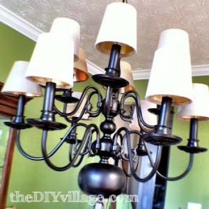 Up-cycled chandelier