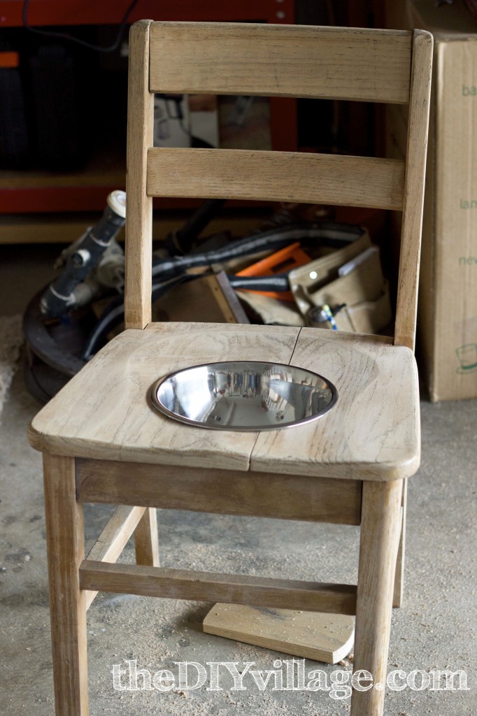 DIY Elevated Dog Bowl Station With Extra Food Storage