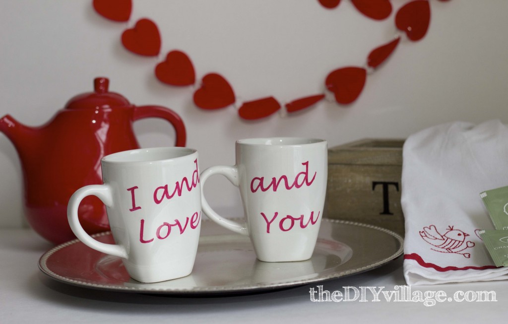 Custom Coffee Mug Valentine by: theDIYvillage.com