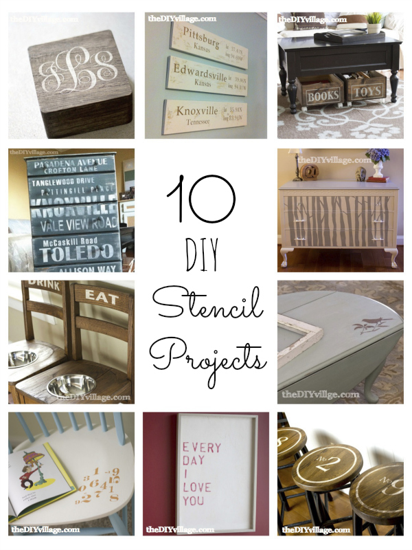 10 DIY Stencil Projects by: theDIYvillage.com