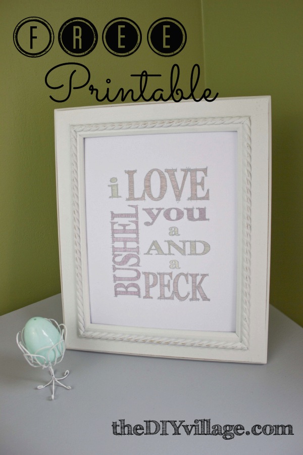 Bushel and a Peck Free Printable at: theDIYvillage.com