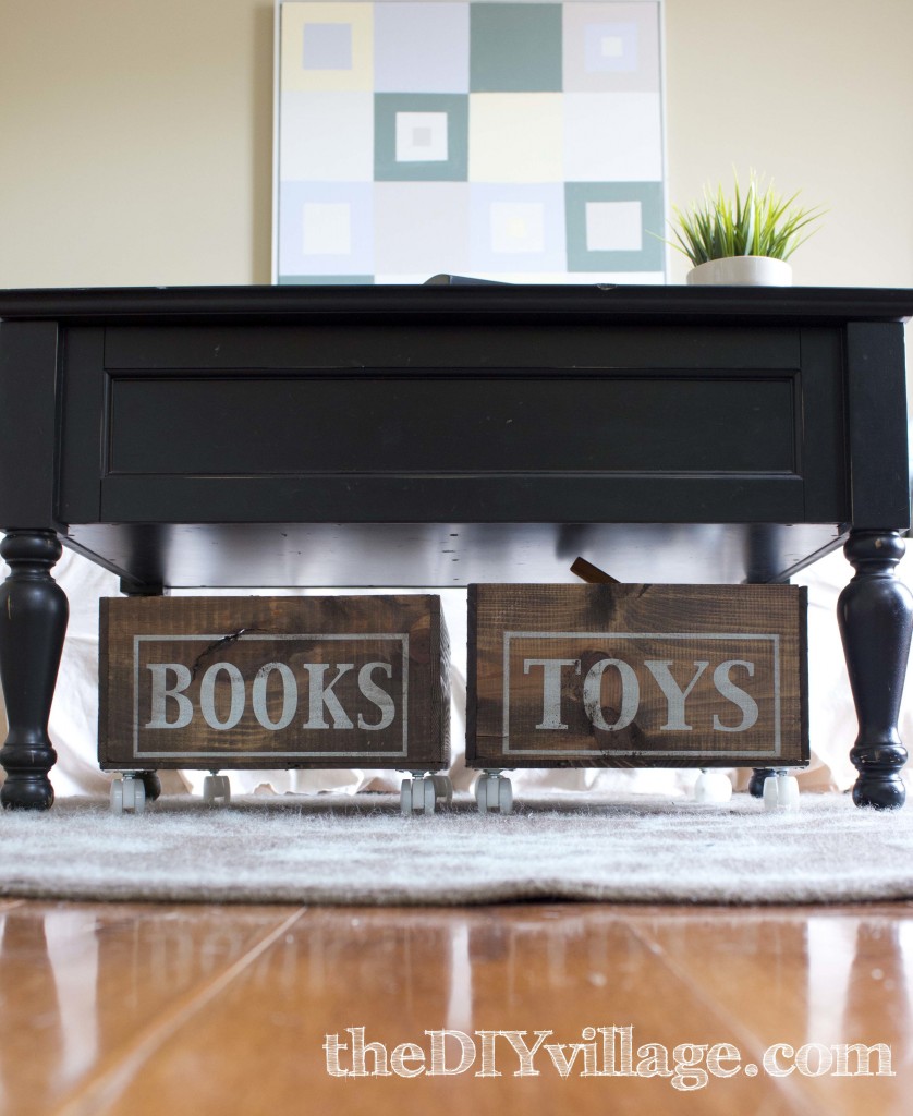 Up-cycled Wine Crates to Rolling Storage by: theDIYvillage.com