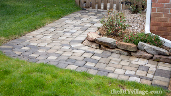 DIY Paver path, adding curb appeal to your home.