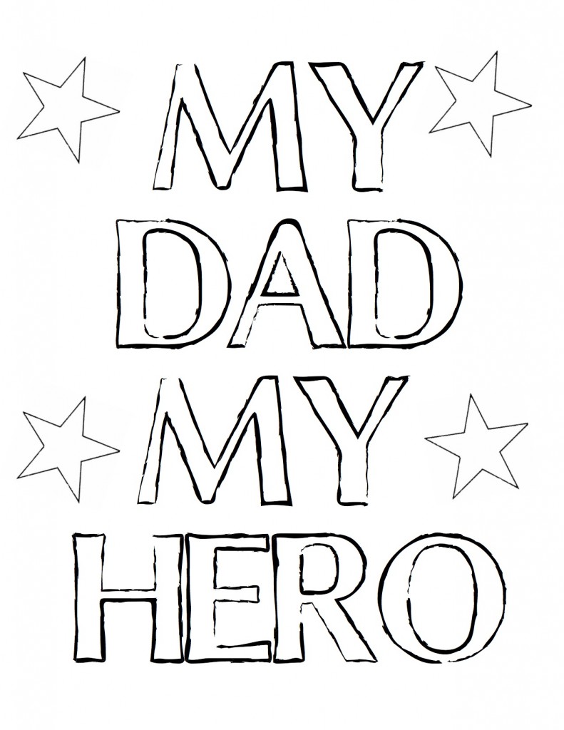 Father's Day Colorable Free Printable at theDIYvillage.com