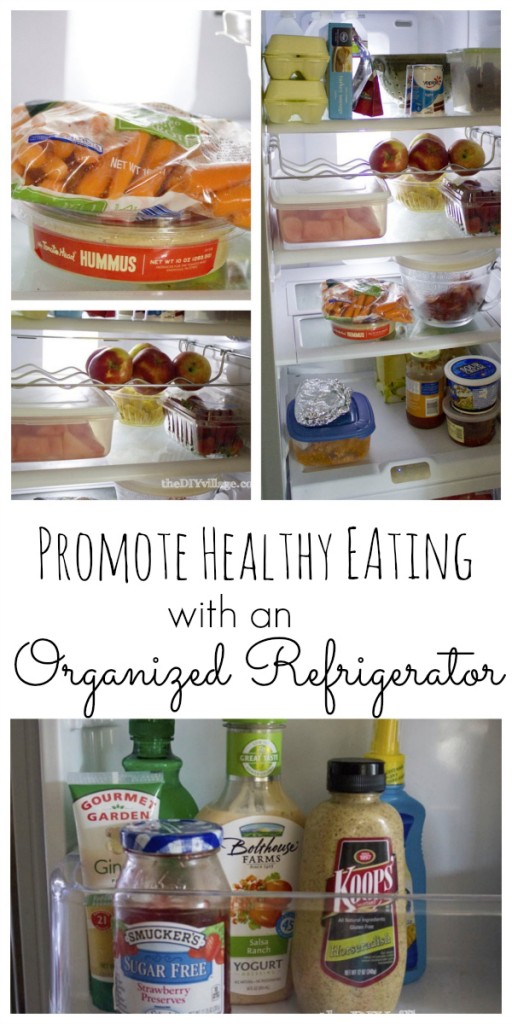Promote Health Eating with an organized refrigerator at theDIYvillage