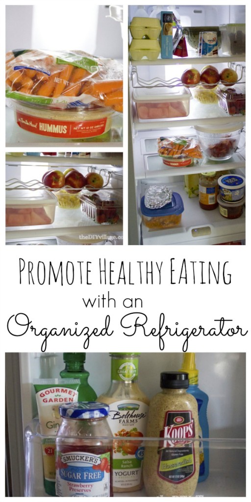 Promote Health Eating with an organized refrigerator at theDIYvillage