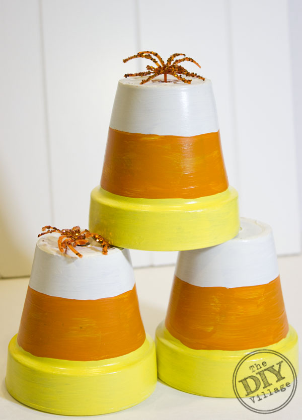 Candy Corn Candy Pots - Made To Be A Momma