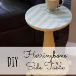 DIY Herringbone Side Table