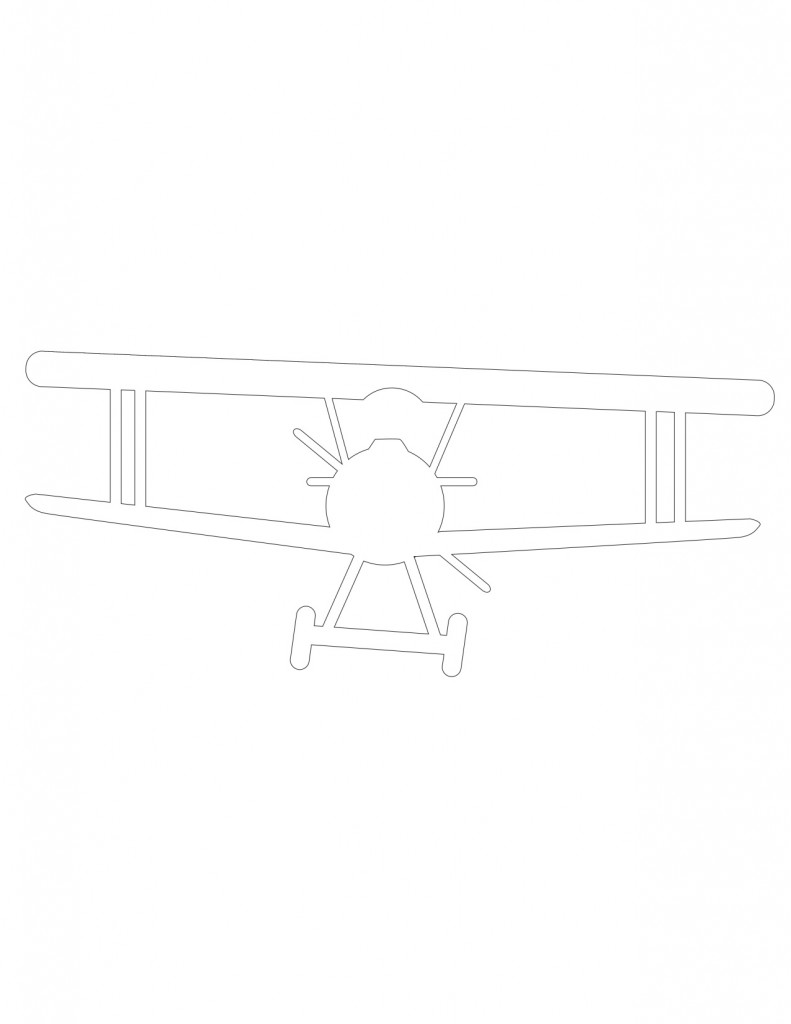 Vintage airplane outline free printable