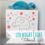 Custom LED night light tutorial with printable template