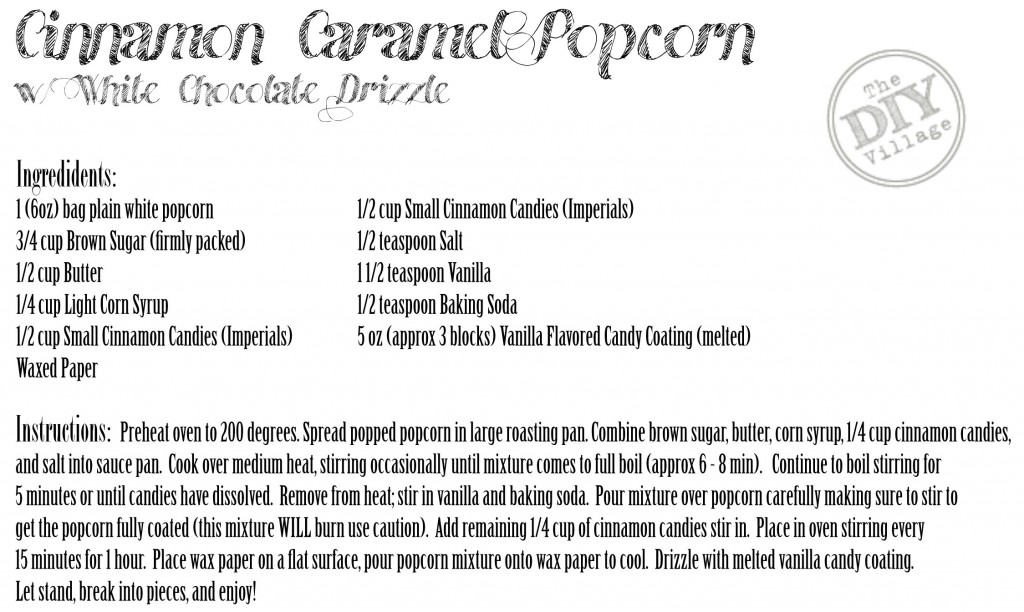 cinnamon caramel popcorn recipe