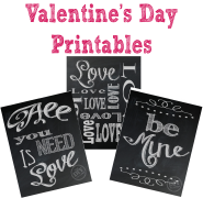 Valentine's Day Chalkboard Printables - The DIY Village