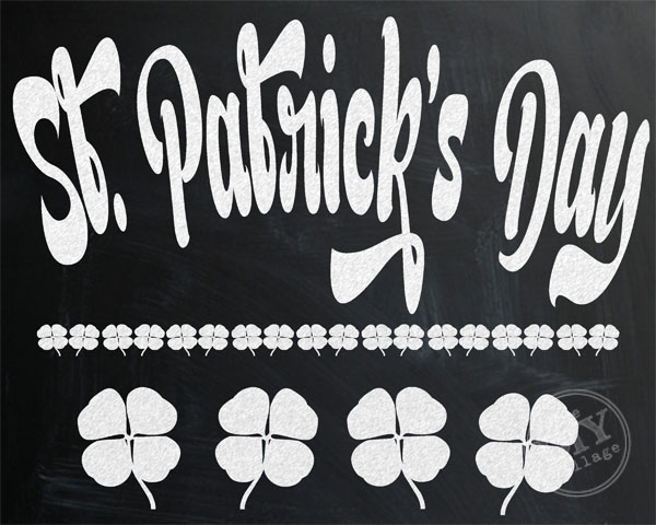 Cute chalkboard St. Patrick's Day printable 