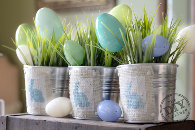 Ombre Easter bunny bucket  centerpiece #spring #easter