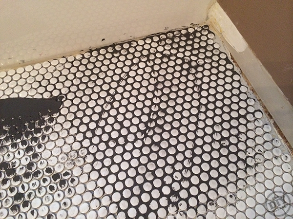 How To Install Penny Tile The Diy Village, Penny Round Mosaic Tile Installation