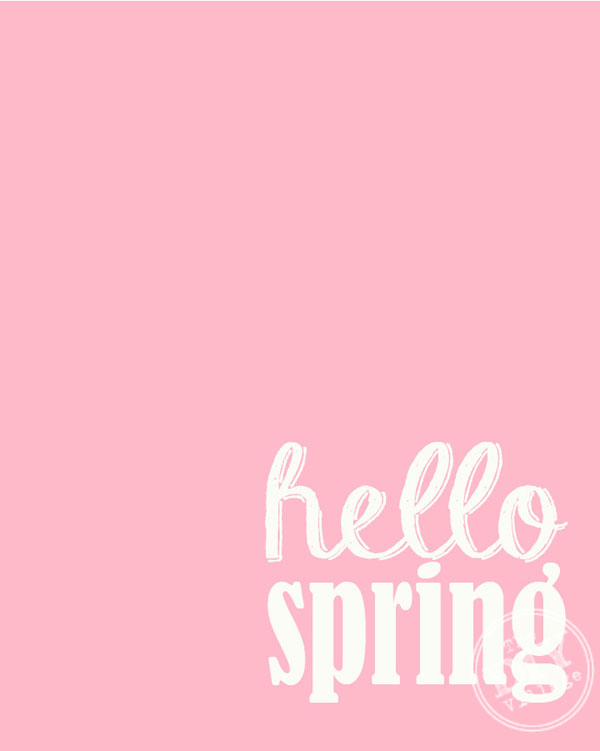 Hello Spring free printable including over 24 free printables