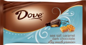 Yumm Dove Sea Salt dark chocolate with caramel ... holy cow!