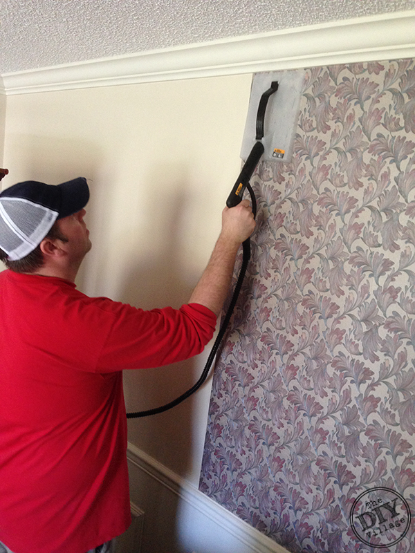 Easy Wallpaper Removal With the HomeRight SteamMachine - The DIY Village