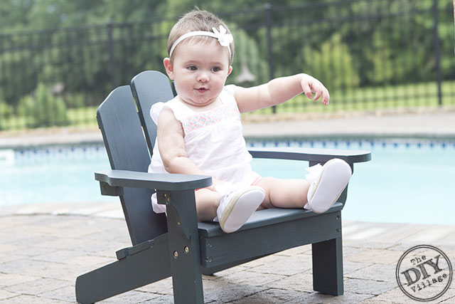 Adirondack Chair makeover using solid stain #UpToTheTest