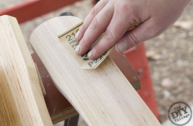 Adirondack Chair makeover using solid stain #UpToTheTest