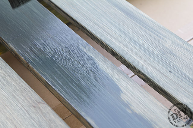 Adirondack Chair makeover using solid stain #UpToTheTest