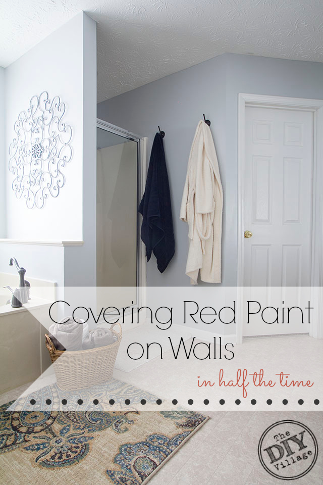 How to cover red paint on walls in half the time #UpToTheTest