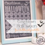 Countdown to Halloween free chalkboard printable