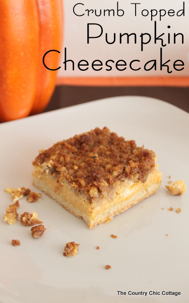 crumb topped pumpkin cheesecake recipe