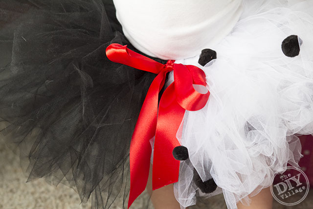 DIY Baby Cruella de Vil Halloween Costume idea for infant or toddler