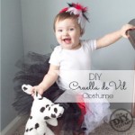 DIY Baby Cruella de Vil Halloween Costume idea for infant or toddler