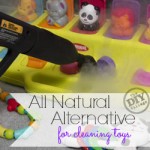 All natural alternative for cleaning kids toys. Great for disinfecting everything little ones like to stick in their mouths. Especially during cold season!