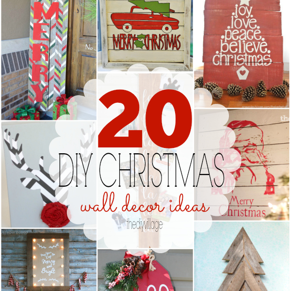 20 DIY Christmas Wall Decor Ideas - The DIY Village