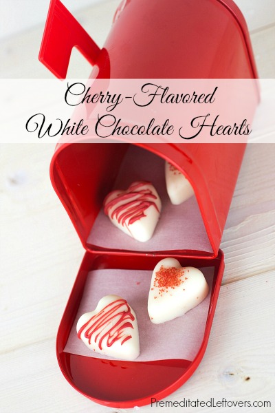 Cherry Flavored White Chocolate hears