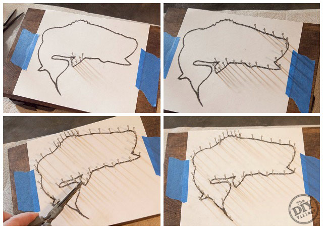 Gone Fishin' String Art Collage