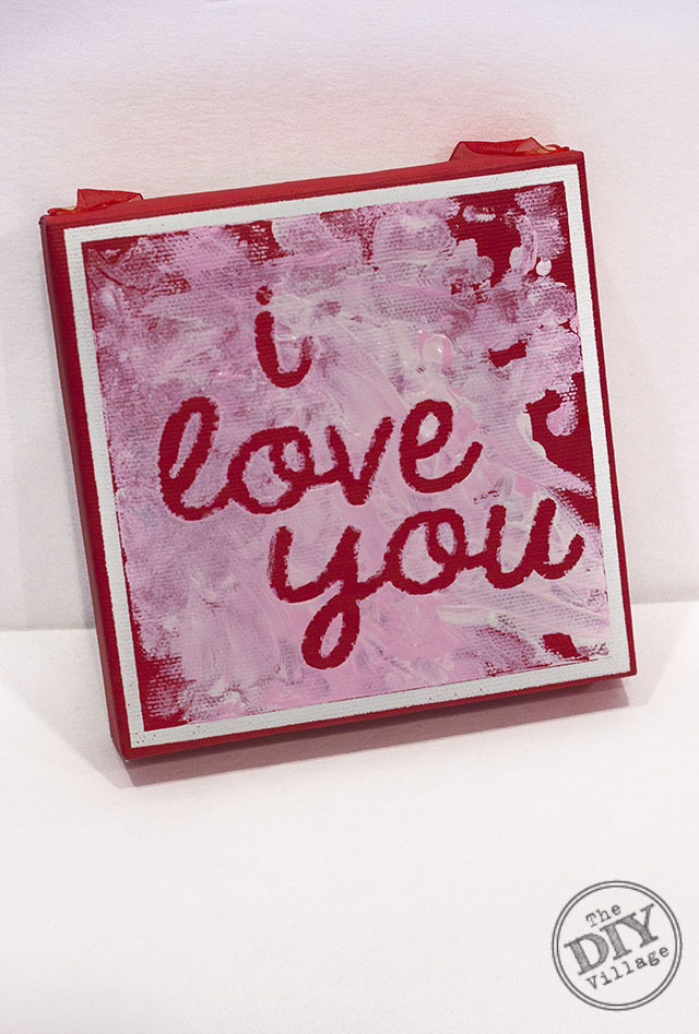 i love you finger paint art, perfect for tolddlers