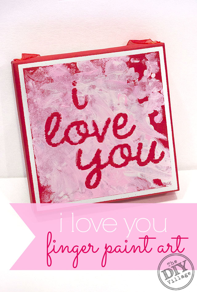 i love you finger paint art, perfect for tolddlers