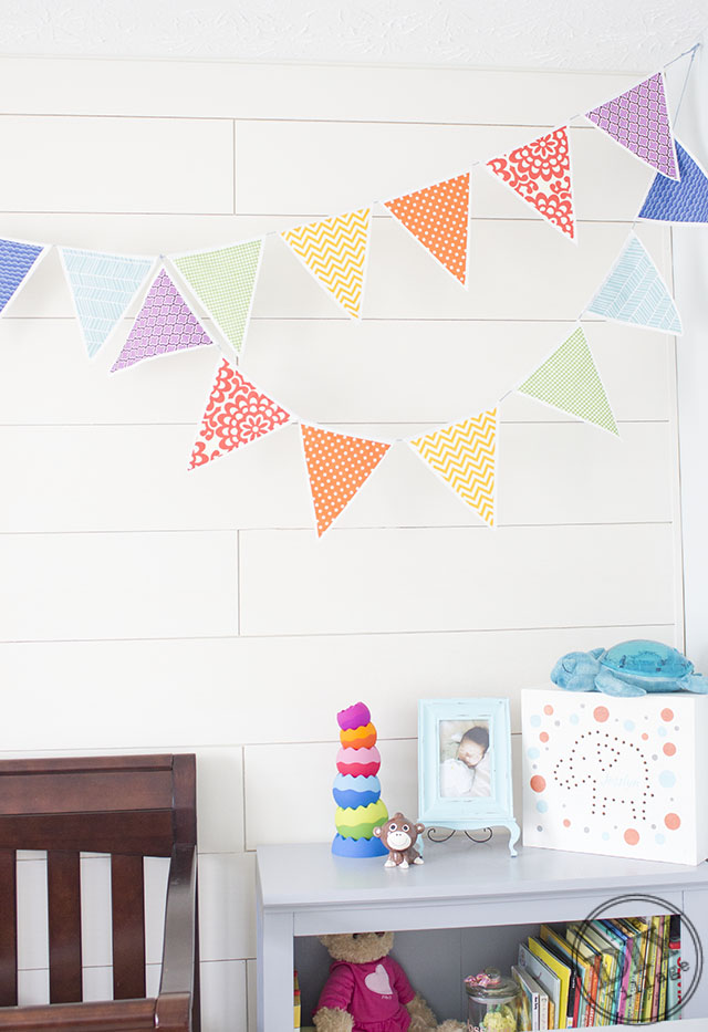 No sew rainbow bunting. Easy project perfect for a nursery, kids room, or party!
